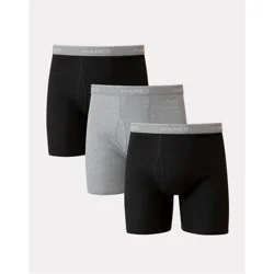 Hanes Men's 3pk Boxer Briefs - Black/Grey M