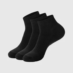 Hanes Men's Stretch Cushion Ankle Socks 3pk - Black 6-12