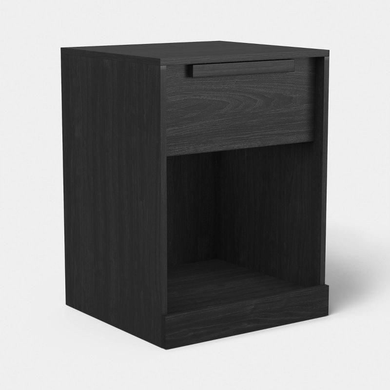 slide 1 of 6, Modern Nightstand with Drawer Black - Room Essentials™, 1 ct