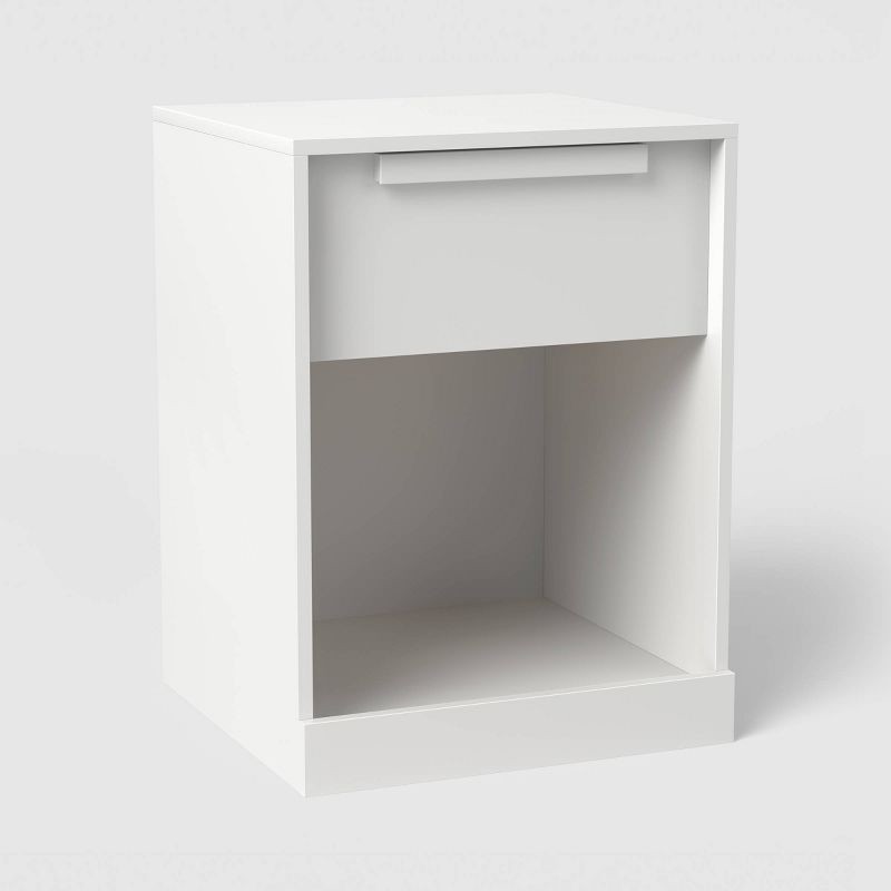 slide 1 of 6, Modern Nightstand with Drawer White - Room Essentials™, 1 ct