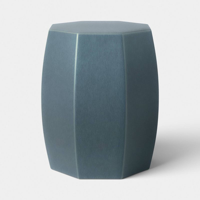 slide 1 of 1, Ceramic Matte Glaze Side Table Dusty Blue - Threshold™, 1 ct