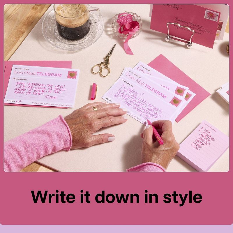 slide 4 of 7, Noted by Post-it 3pk With Love Pen Set Valentine's Day, 3 ct