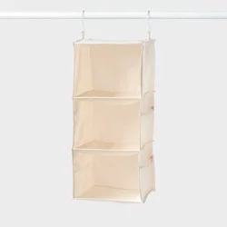 Hanging Closet 3 Shelf with Side Pockets Ivory - Brightroom™