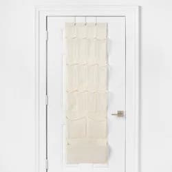 Hanging Closet 15 Pocket Over Door Shoe Org Ivory - Brightroom™
