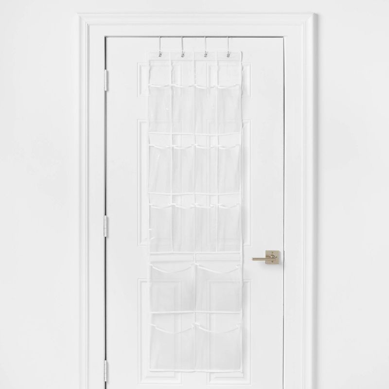 slide 1 of 3, Hanging Closet Over the Door Clear - Brightroom™, 1 ct