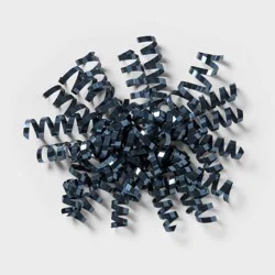 7" Glitter Crimped Curl Swirl Gift Bow Pewter - Spritz™