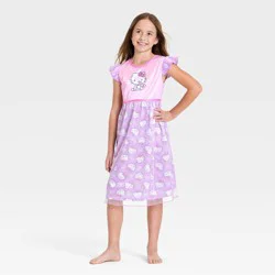Girls' Hello Kitty Fantasy Nightgown - Purple S