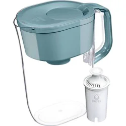 Brita Water Filter 10-Cup Tahoe Water Pitcher Dispenser Stone Blue