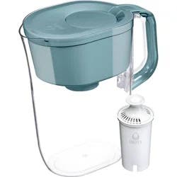 Brita Water Filter 10-Cup Tahoe Water Pitcher Dispenser Stone Blue
