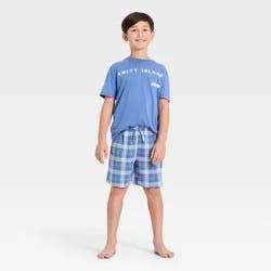 Boys' Jaws 2pc T-Shirt and Shorts Pajama Set - Blue L
