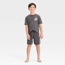 Boys' Hot Wheels 2pc T-Shirt and Shorts Pajama Set - Gray M