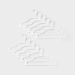50pk Plastic Hanger White - Brightroom™