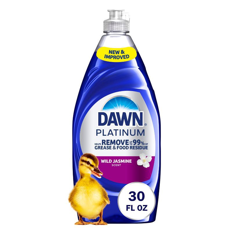 slide 1 of 11, Dawn Wild Jasmine Platinum Liquid Dish Soaps - 30 fl oz: Multi-Surface Cleaner, Removes Grease, 30 fl oz