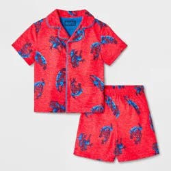 Toddler Boys' 2pc Spider-Man Coat Set - Red 3T