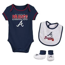 MLB Atlanta Braves Newborn Layette Set - 0-3M