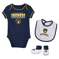 MLB Milwaukee Brewers Newborn Layette Set - 3-6M