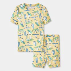 Toddler 2pc Snoopy Viscose Pajama Set - Yellow 5T