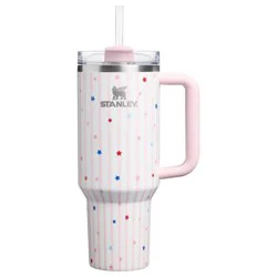 Stanley 40 oz Stainless Steel H2.0 FlowState Quencher Tumbler Pink Starry Stripes