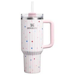 Stanley 40 oz Stainless Steel H2.0 FlowState Quencher Tumbler Pink Starry Stripes
