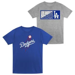 MLB Los Angeles Dodgers Toddler 2-pack Poly T-Shirt - 2T