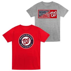 MLB Washington Nationals Toddler 2-pack Poly T-Shirt - 3T