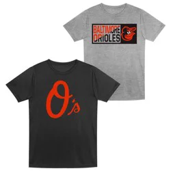 MLB Baltimore Orioles Toddler 2-pack Poly T-Shirt - 3T