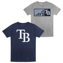 MLB Tampa Bay Rays Toddler 2-pack Poly T-Shirt - 3T