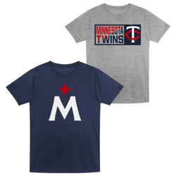 MLB Minnesota Twins Toddler 2-pack Poly T-Shirt - 2T
