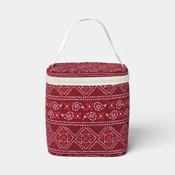 4 Cans/3.1qt Soft Sided Personal Cooler Red Bandana - Sun Squad™