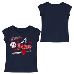 MLB Atlanta Braves Toddler Girls T-Shirt - 4T