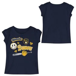 MLB Milwaukee Brewers Toddler Girls T-Shirt - 4T