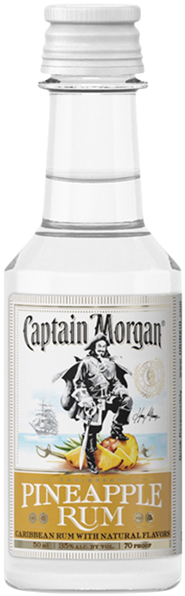 slide 1 of 1, Captain Morgan Caribbean Pineapple Rum, 50 ml