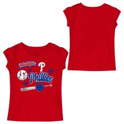 MLB Philadelphia Phillies Toddler Girls T-Shirt - 4T