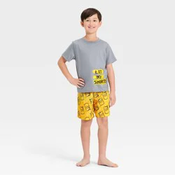 Boys' The Simpsons T-Shirt and Shorts Pajama Set - Yellow M