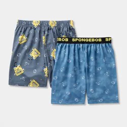 Boys' SpongeBob SquarePants 2pk Pajama Shorts - Gray/Blue XS