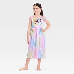 Girls' Bluey Fantasy Gown - Blue M
