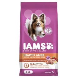 IAMS Healthy Aging Chicken and Whole Grains Recipe Mature Senior Dry Dog Food - 5lbs