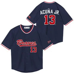 MLB Atlanta Braves Ronald Acuña Jr. Youth Wordmark Jersey - M