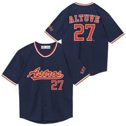 MLB Houston Astros Jose Altuve Youth Wordmark Jersey - L