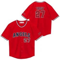 MLB Los Angeles Angels Mike Trout Youth Wordmark Jersey - S