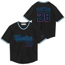MLB Miami Marlins Kyle Stowers Youth Wordmark Jersey - XL