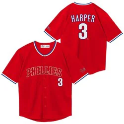 MLB Philadelphia Phillies Bryce Harper Youth Wordmark Jersey - L