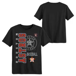 MLB Houston Astros Youth Black Cotton T-Shirt - L