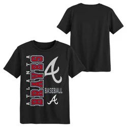 MLB Atlanta Braves Youth Black Cotton T-Shirt - XL