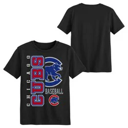 MLB Chicago Cubs Youth Black Cotton T-Shirt - L