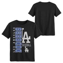 MLB Los Angeles Dodgers Youth Black Cotton T-Shirt - M