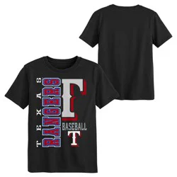 MLB Texas Rangers Youth Black Cotton T-Shirt - S