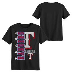 MLB Texas Rangers Youth Black Cotton T-Shirt - M