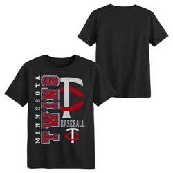 MLB Minnesota Twins Youth Black Cotton T-Shirt - S
