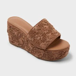 Women's Sally Heels with Memory Foam Insole - Universal Thread™ Brown 8.5